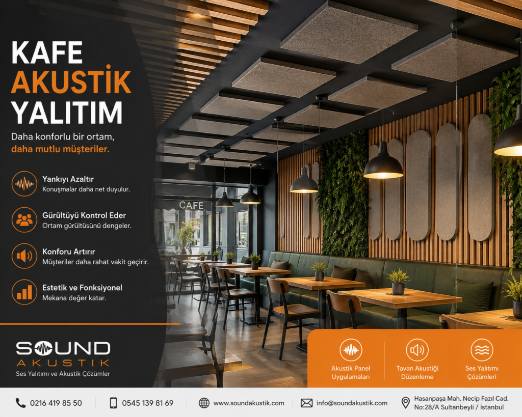 Kafe akustik yalıtım Kadıköy
